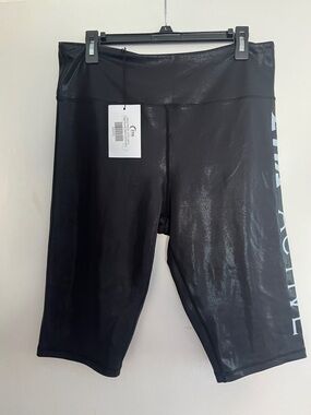 ZYIA Black Metallic Light N Tight Hustle Shorts